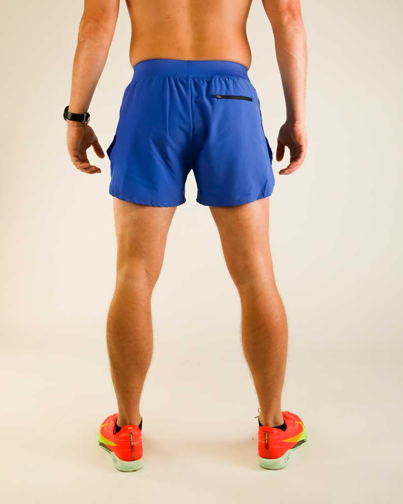Men's Royal Blue 4" Half Split Shorts