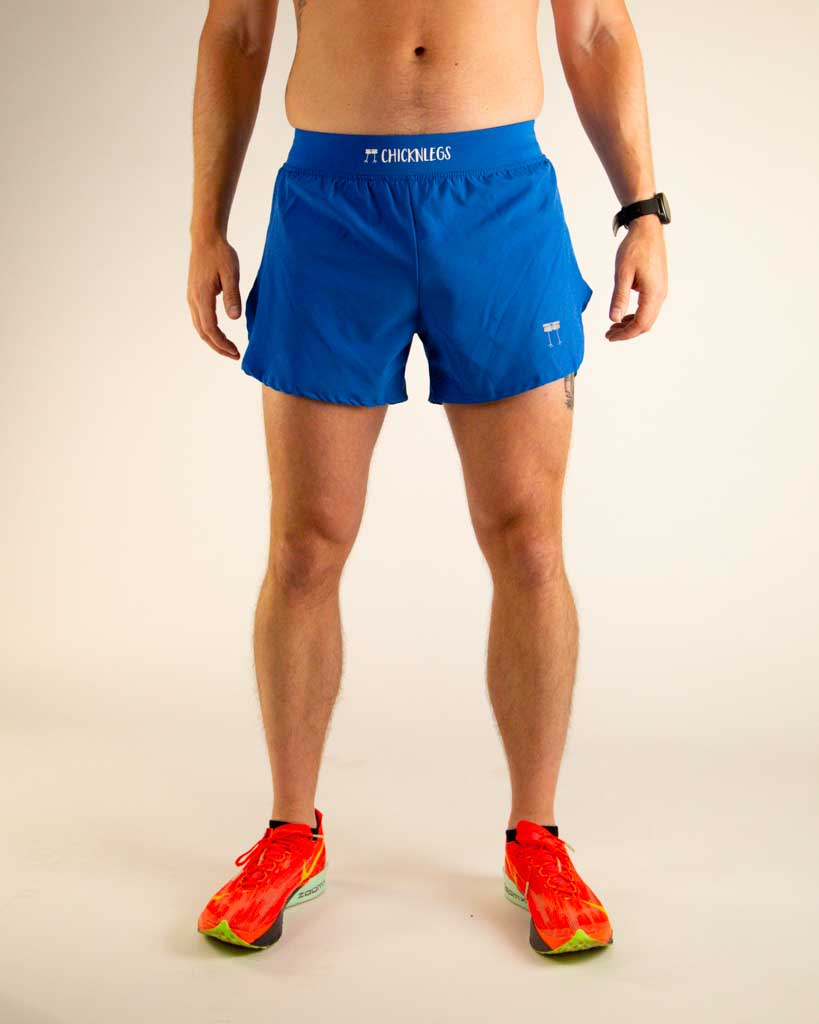 Men's Royal Blue 4" Half Split Shorts