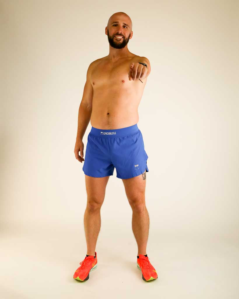 Men's Royal Blue 4" Half Split Shorts
