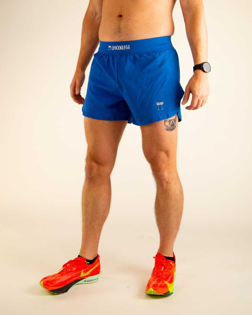 Men's Royal Blue 4" Half Split Shorts