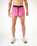 Men's Pink Bolts 2" DS Split Shorts