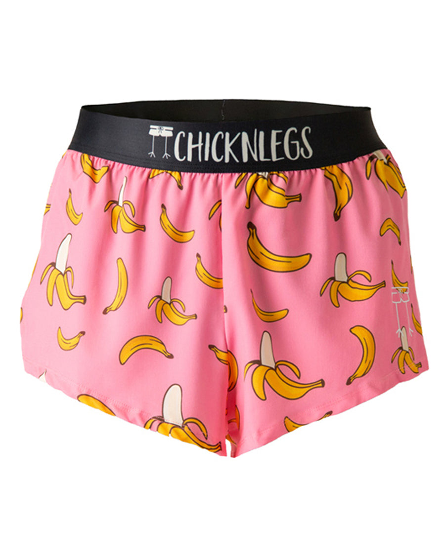 Men's Pink Bananas 2" Split Shorts