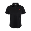 Indiana Women's Cap Sleeve Semi Spread Polo Black