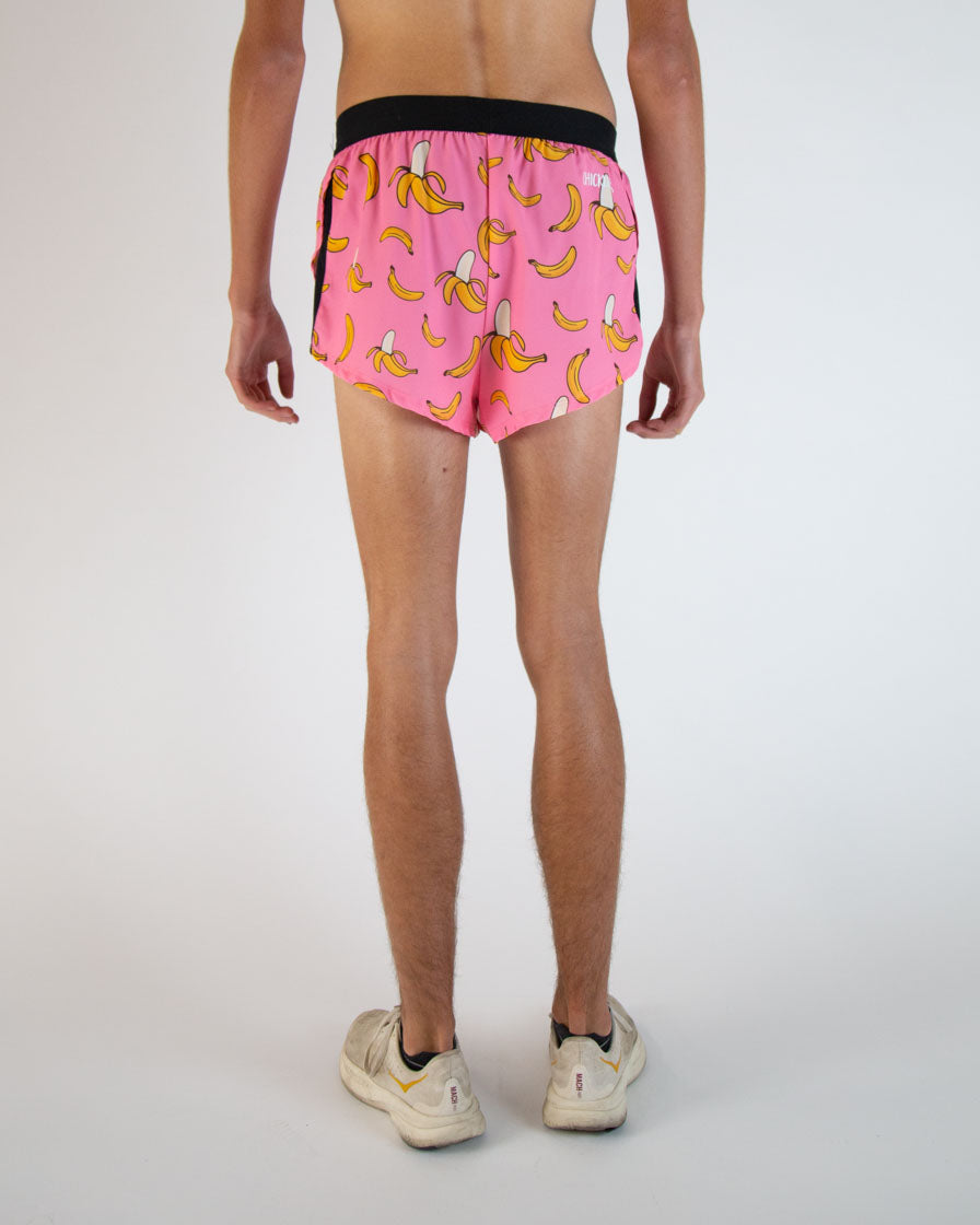 Men's Pink Bananas 2" DS Split Shorts