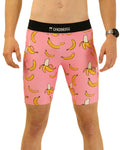 Men's Pink Bananas 8" Half Tights
