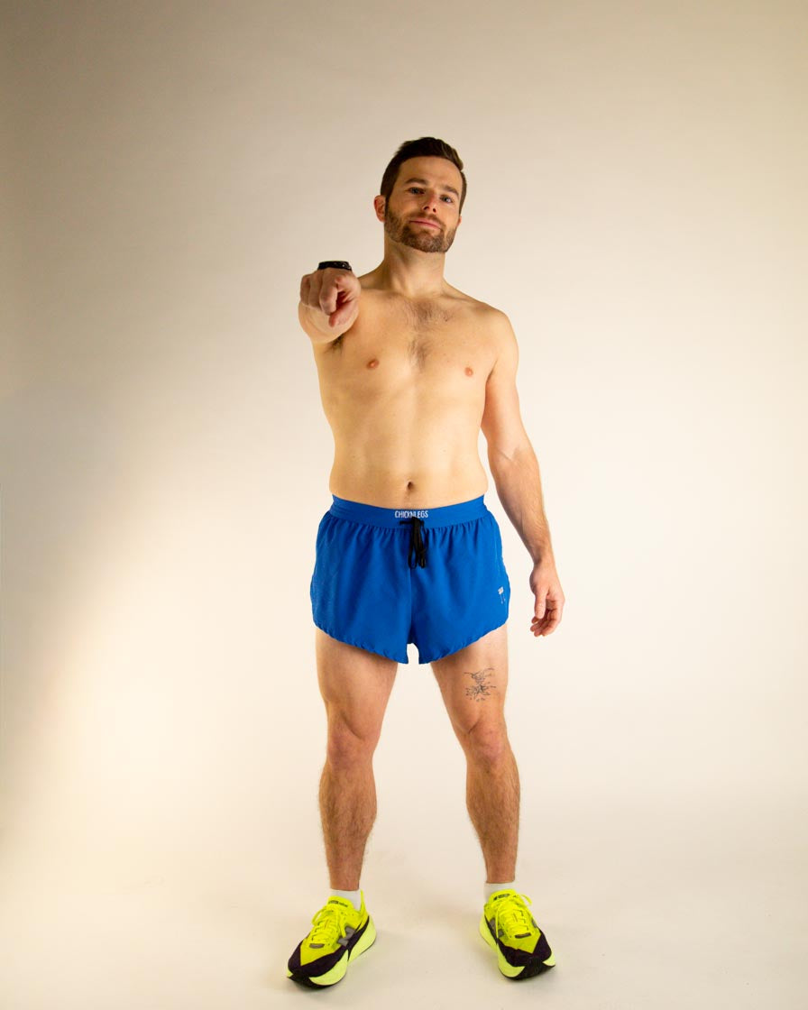 Men's Royal Blue 2" DS Split Shorts